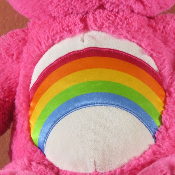 Build A Bear BAB Care Bears Cheer Hot Pink Plush Rainbow Stuffed Animal 17" - Picture 15 of 16